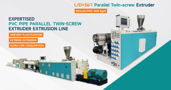 Extruder untuk Talian Penyemperitan Paip PVC-U